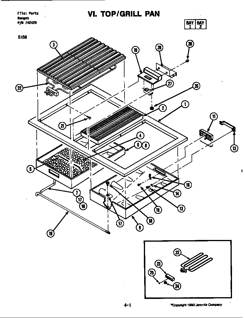 Jenn-Air S156W top (s156) diagram