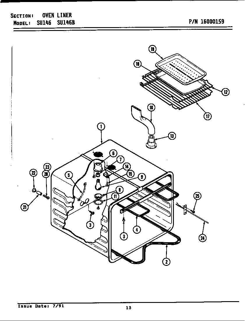 Jenn-Air SU146 oven diagram