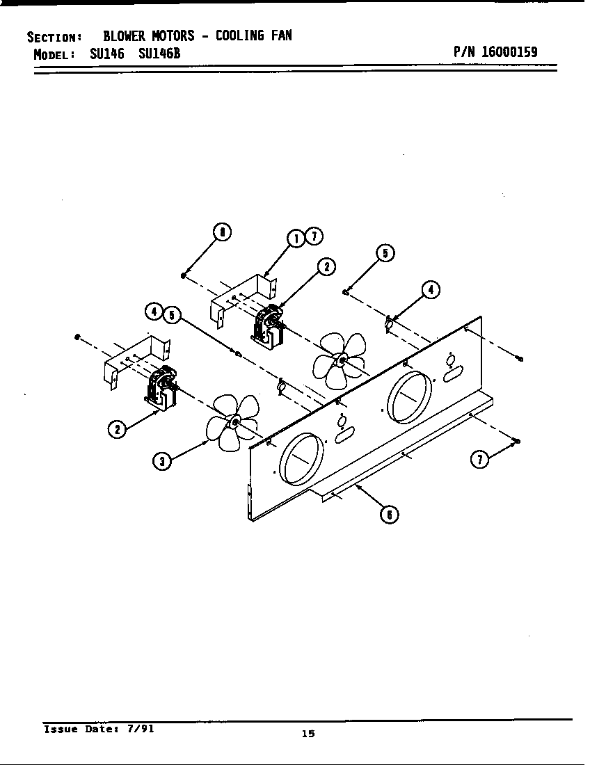 Jenn-Air SU146 blower motor diagram