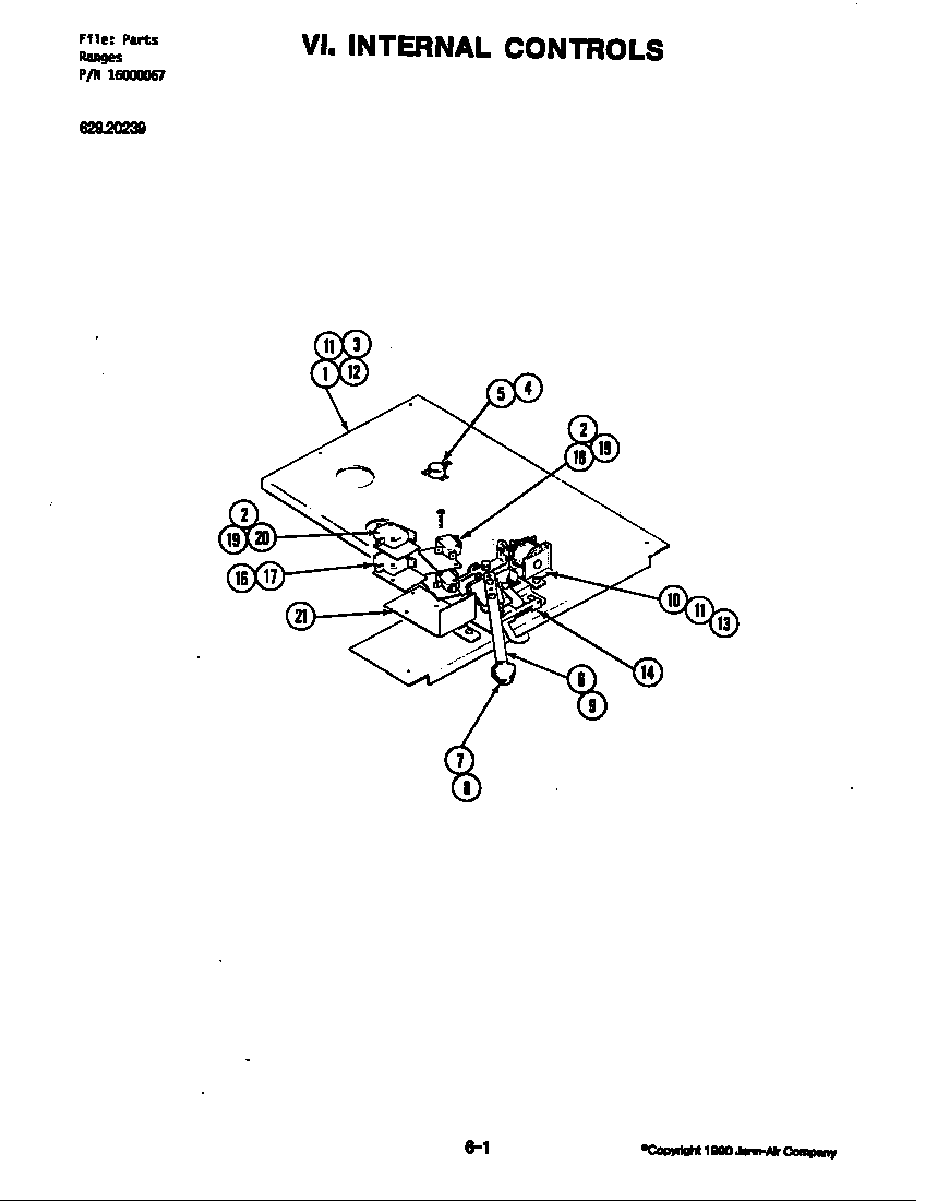 Jenn-Air 20239 internal controls diagram