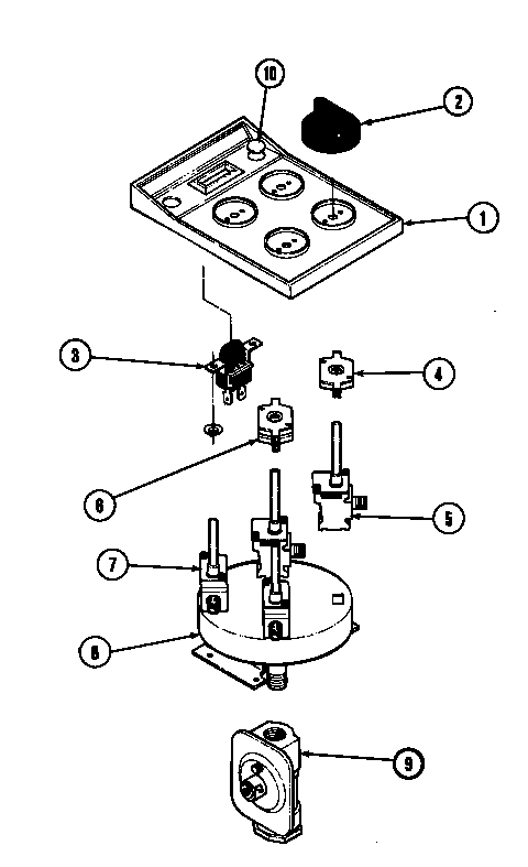 Jenn-Air 12103 control panel diagram