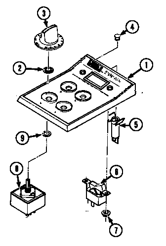 Jenn-Air C201 control panel diagram
