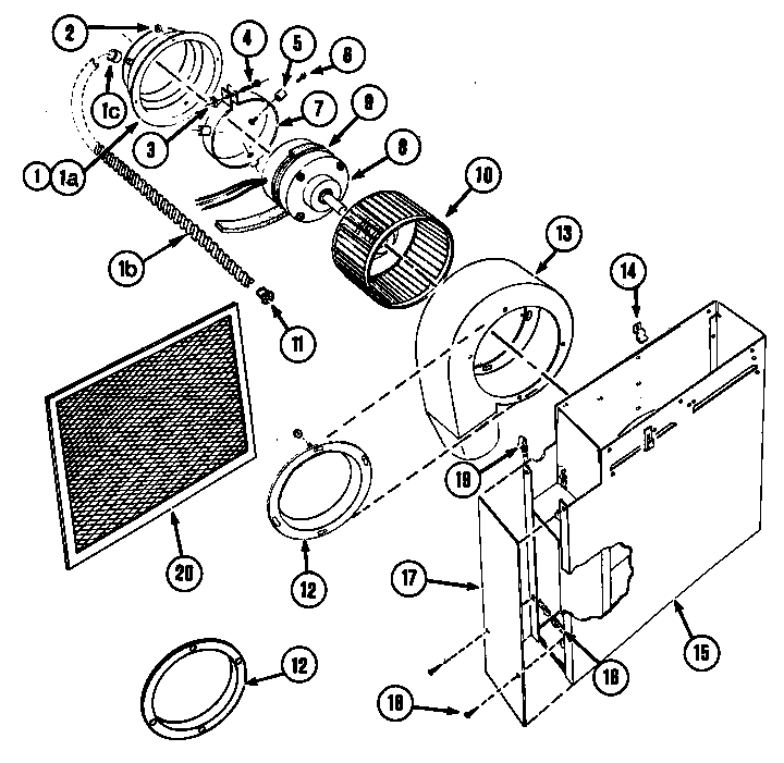 Jenn-Air C201 blower plenum diagram