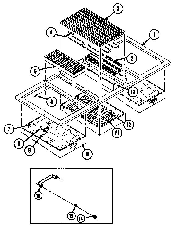 Jenn-Air C301 main top diagram
