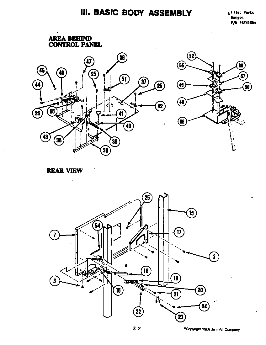 Jenn-Air S160-C internal controls diagram
