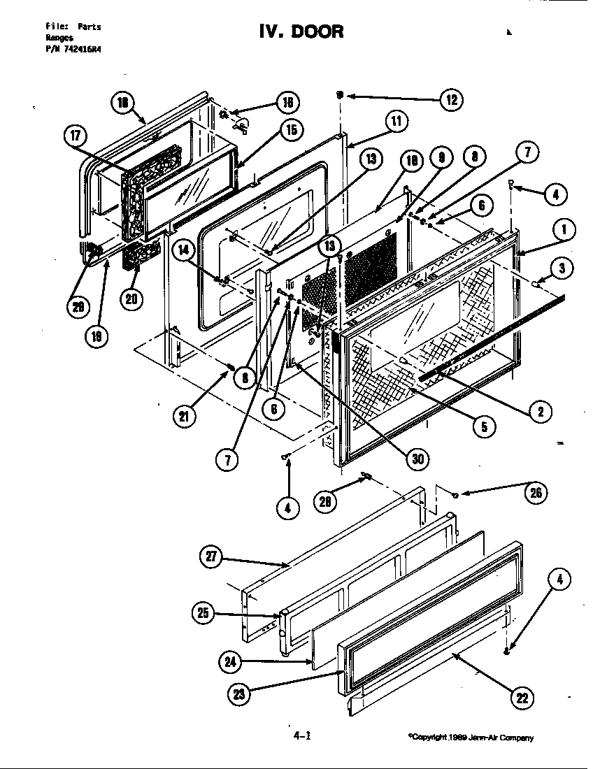 Jenn-Air S160-C door (s160) diagram