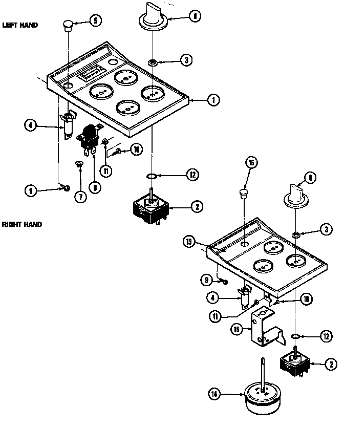 Jenn-Air 22401 control panel diagram