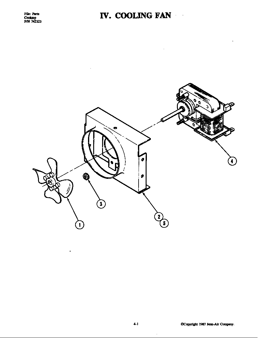 Jenn-Air CU240L cooling fan (cu230) (cu240) diagram