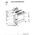 Jenn-Air DU498-C door & escutcheon diagram
