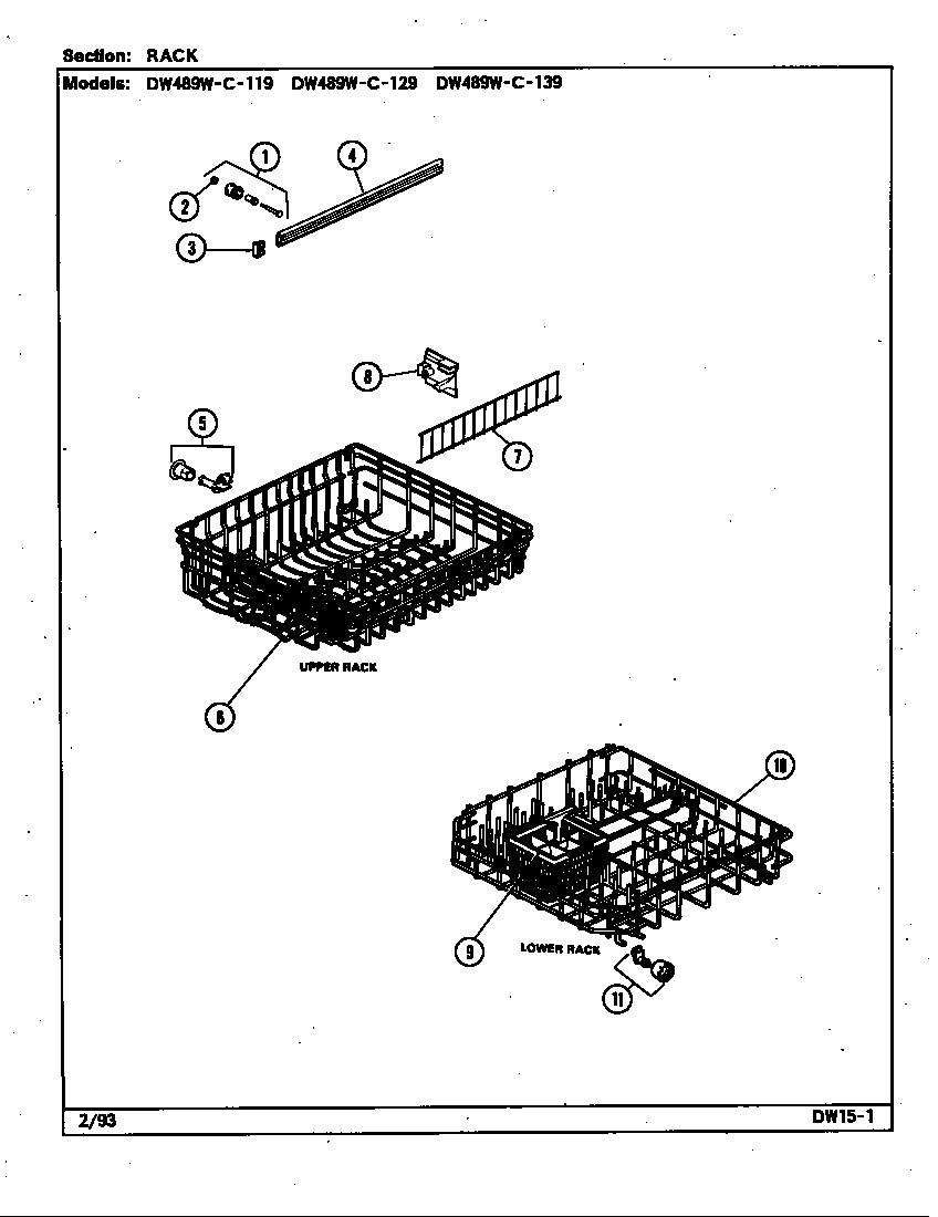 Jenn-Air DW489WC119 rack (dw489wc119,129,139) (dw489wc119) (dw489wc129) (dw489wc139) diagram