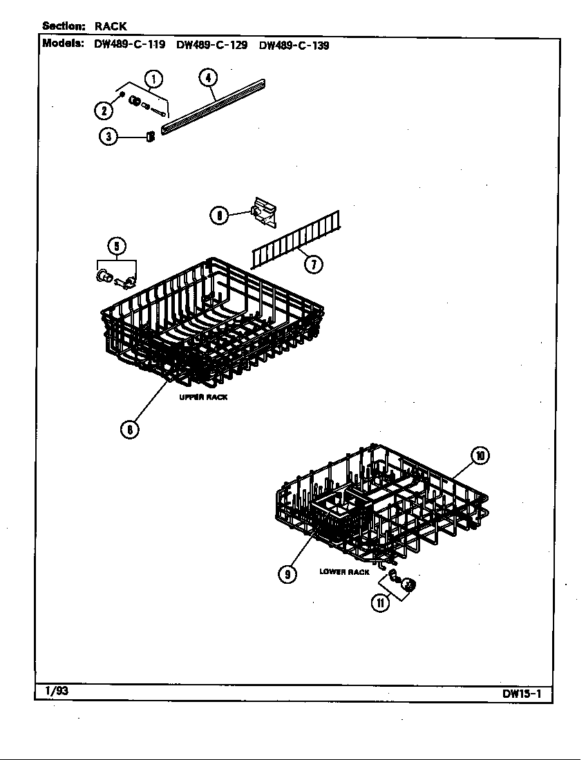 Jenn-Air DW489WC119 rack (dw489c119) (dw489c129) (dw489c139) diagram