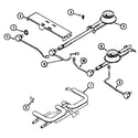 Jenn-Air CG206B-E burner/manifold assembly diagram