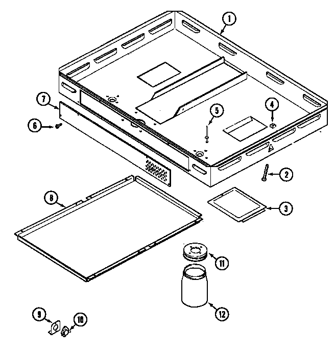 Jenn-Air CG206B-E burner box assembly diagram