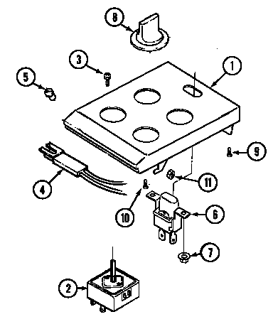 Jenn-Air CVE407W control panel diagram