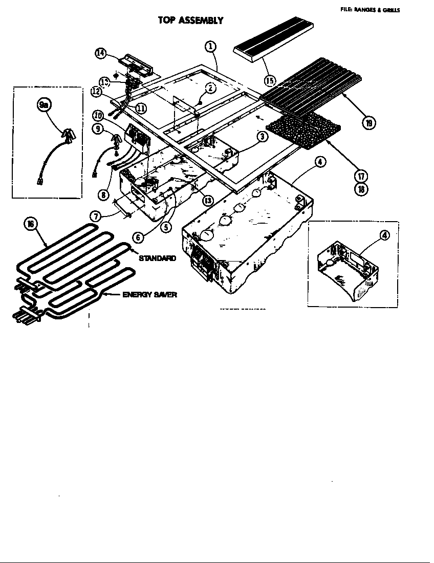 Jenn-Air 4770 top assembly (4760) (4770) (88168) (88169) diagram