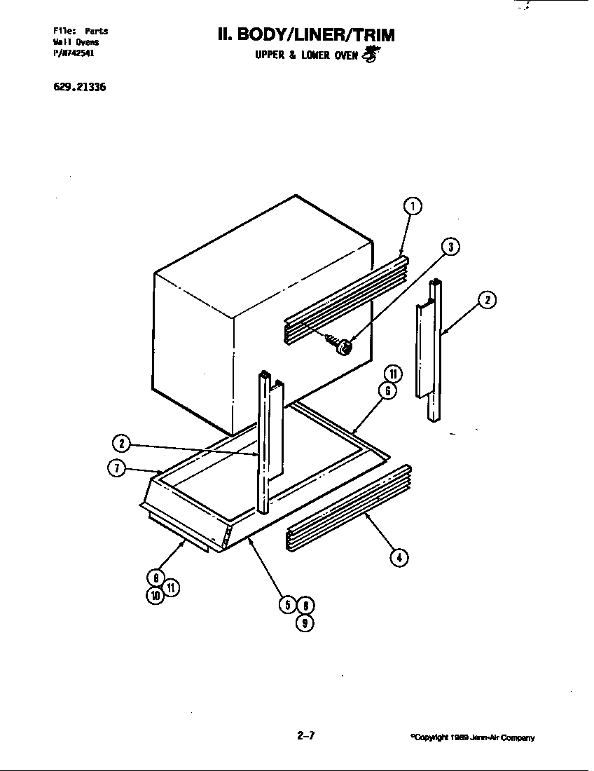 Jenn-Air 21336 body diagram