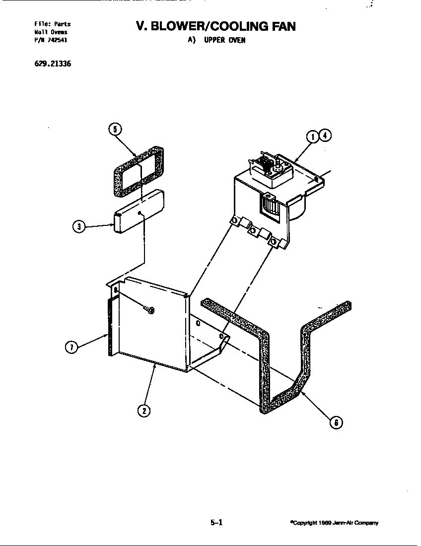 Jenn-Air 21336 blower motor (cooling) diagram