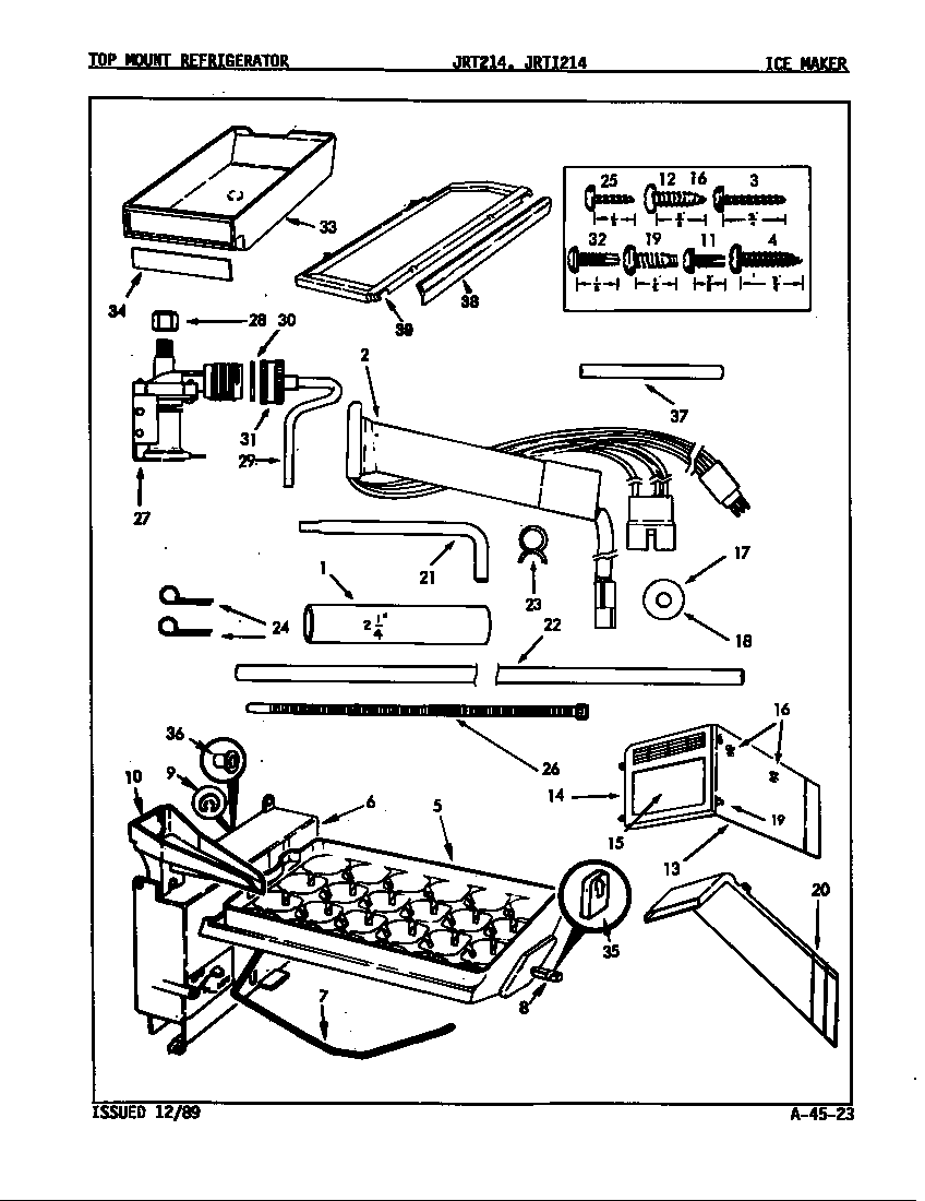 Jenn-Air JRT214/8C01A ice maker diagram