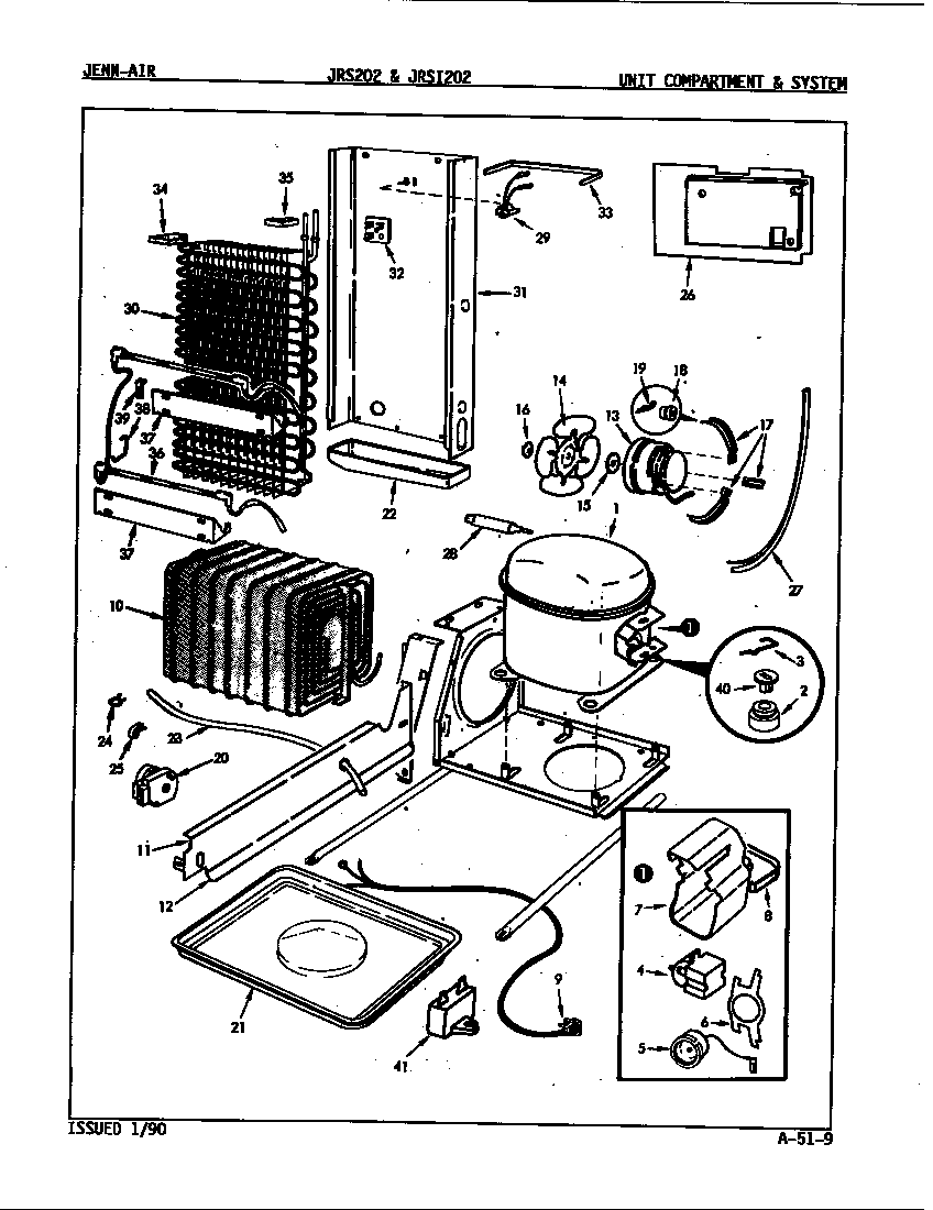 Jenn-Air JRS202/8N06A unit compartment & system diagram