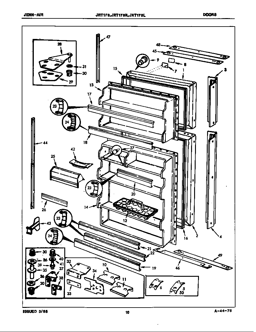 Jenn-Air JRT173R/7C57A doors diagram