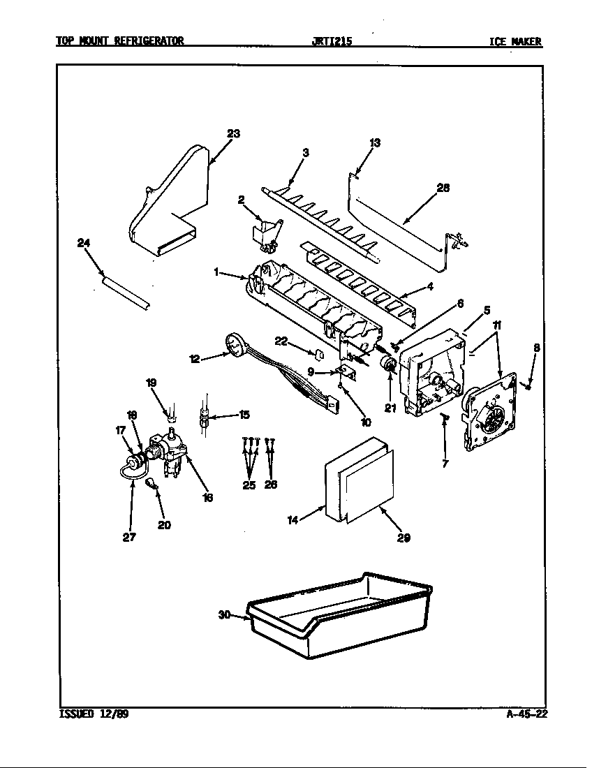 Jenn-Air JRTI215/9C67B ice maker diagram