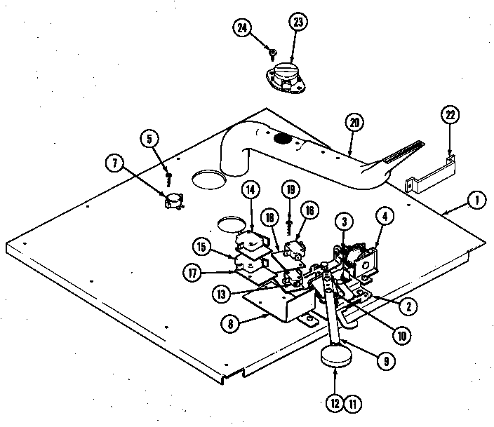 Jenn-Air WM236B internal controls-lower diagram