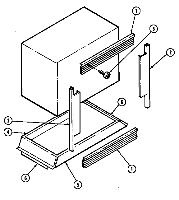 Jenn-Air WM236B trim (m166) diagram