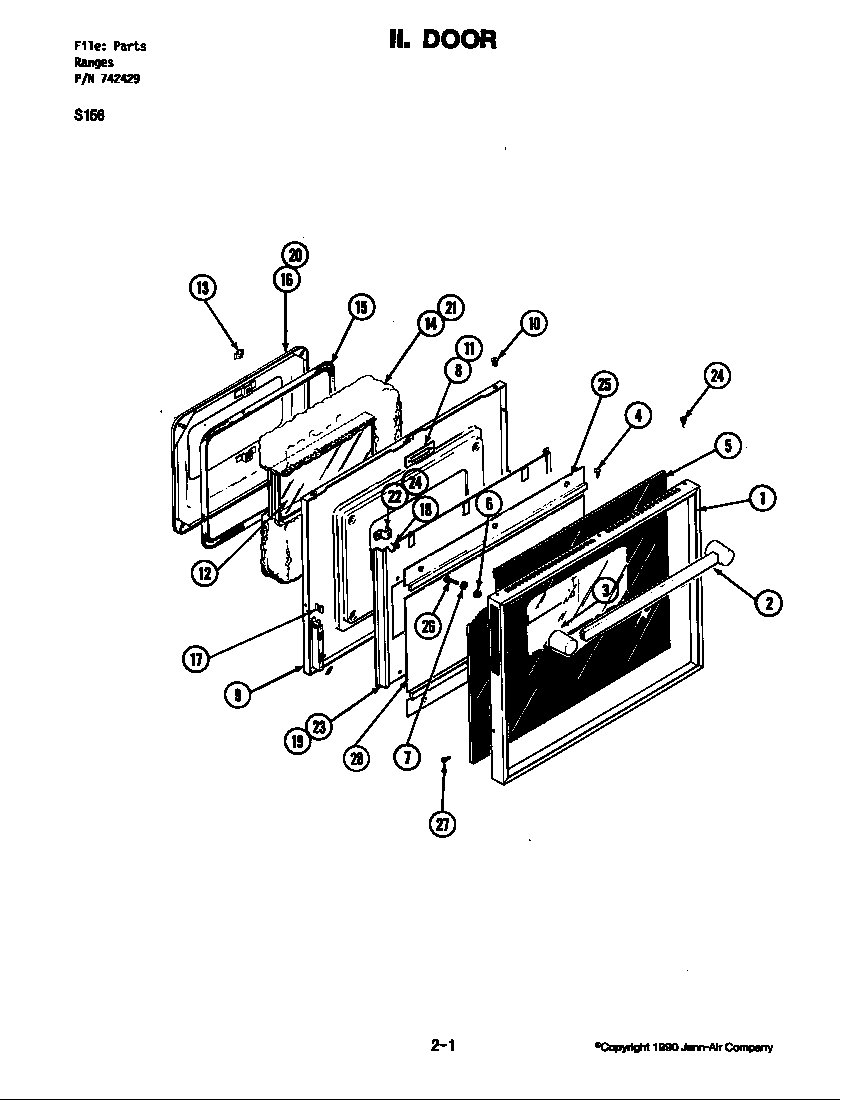 Jenn-Air S156B-C door (s156b-c) (s156b-c) diagram