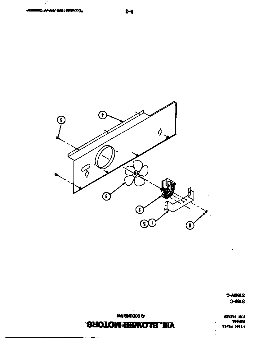 Jenn-Air S156B-C blower motor-cooling fan (s156w-c) diagram