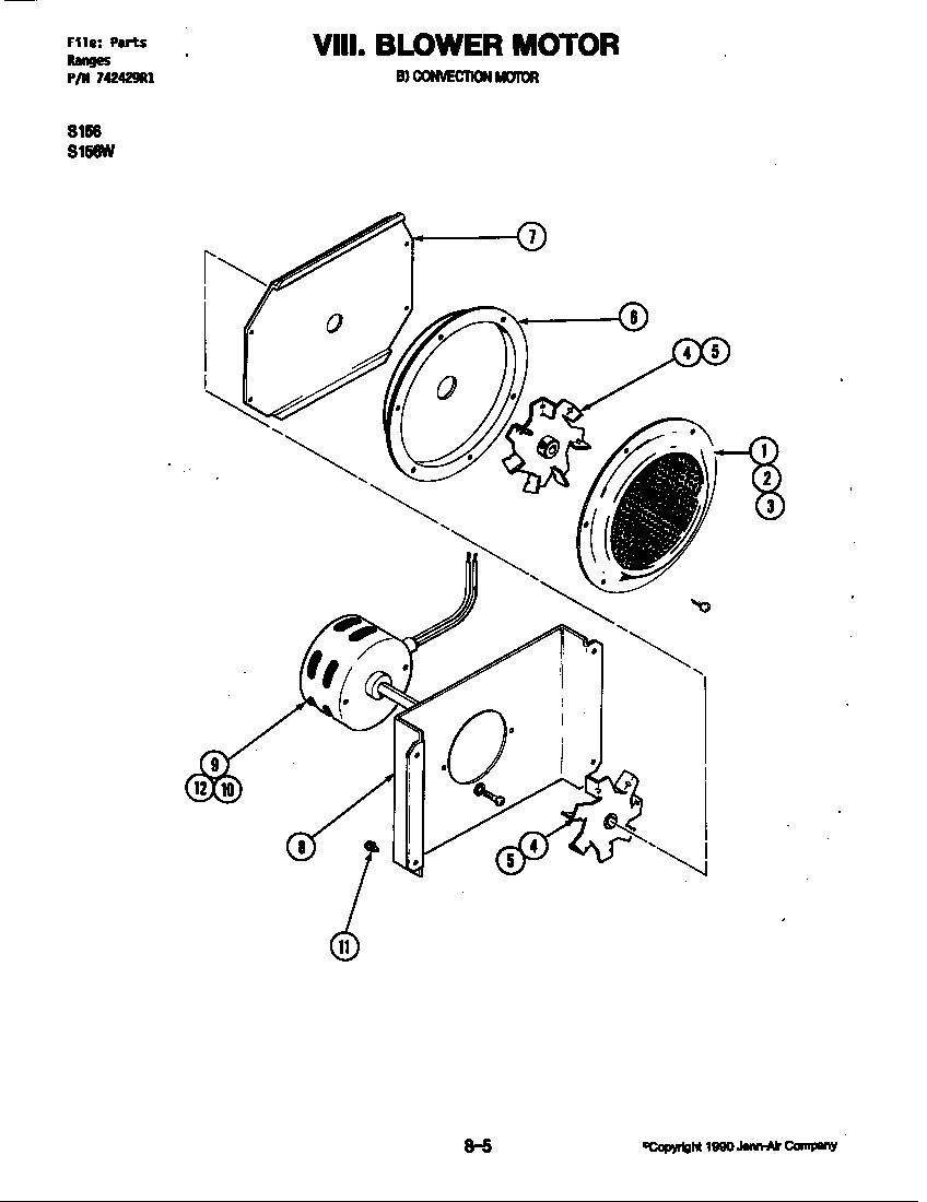 Jenn-Air S156B-C blower motor-convection (s156b-c) (s156b-c) diagram