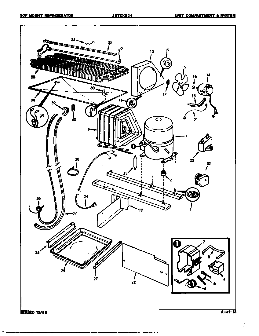 Jenn-Air JRTDX224L/8B14B unit compartment & system diagram