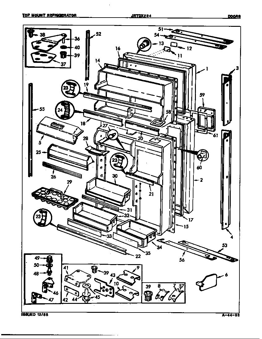 Jenn-Air JRTDX224L/8B14B doors diagram