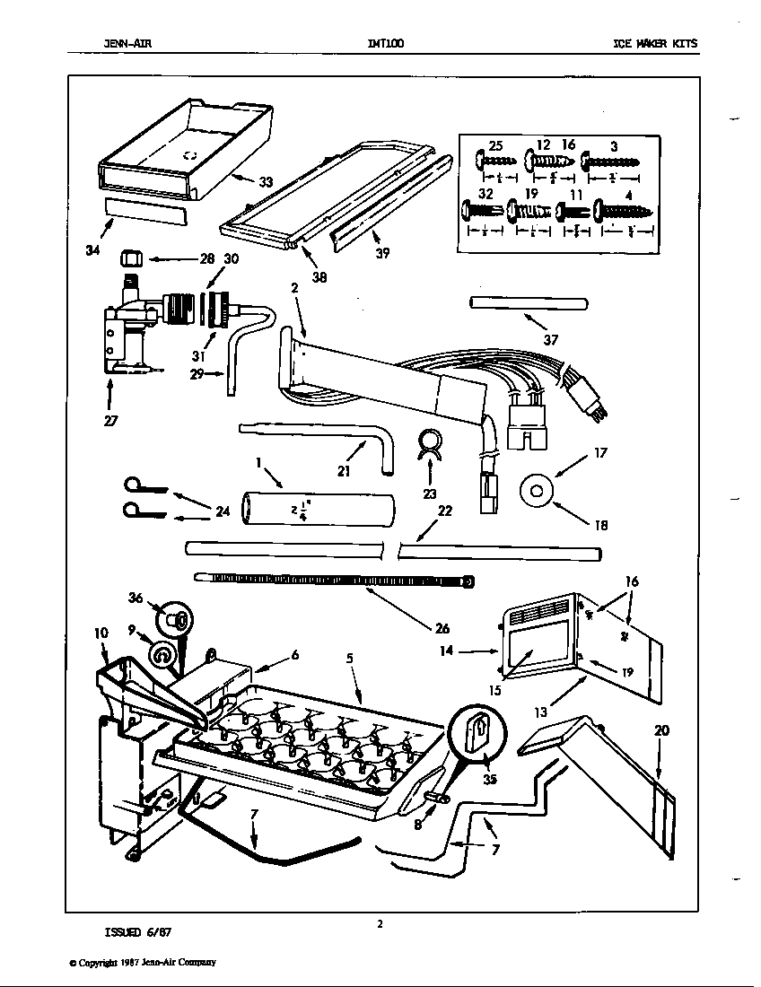 Jenn-Air JRTDX224L/8B14B ice maker kit diagram