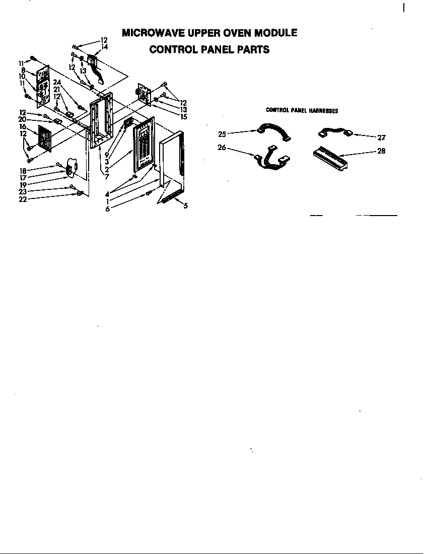 Jenn-Air F221 control panel (microwave) diagram