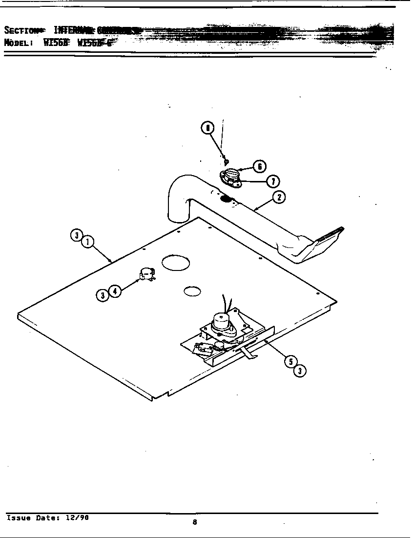 Jenn-Air W156B internal controls (w156b) (w156b-c) diagram