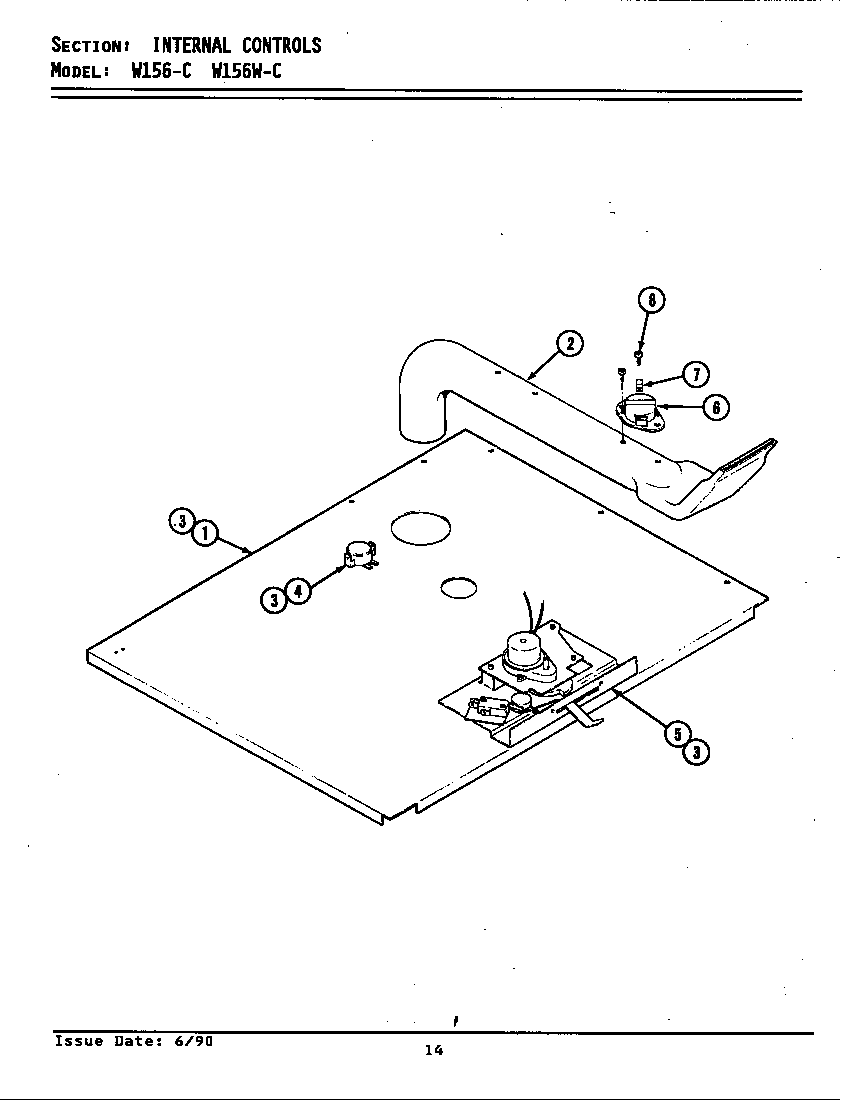 Jenn-Air W156B internal controls (w156-c & w156w-c) (w156-c) (w156w-c) diagram