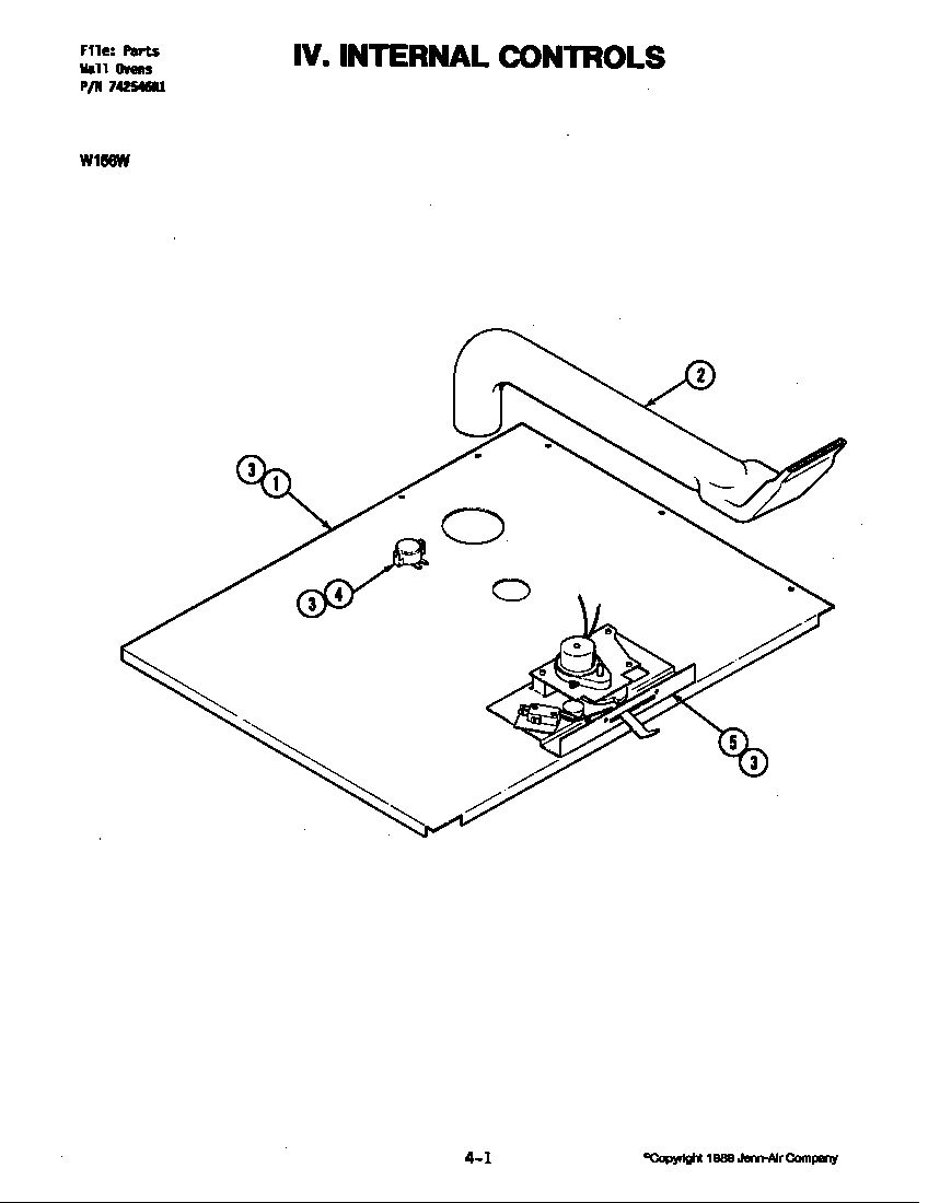 Jenn-Air W156B internal controls (w156w) (w156w) diagram