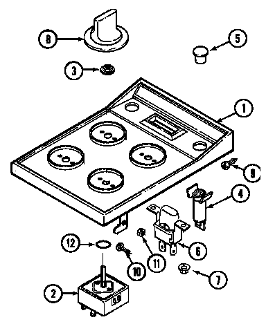 Jenn-Air C206W escutcheon assembly (c206) (c206) (c206-c) diagram