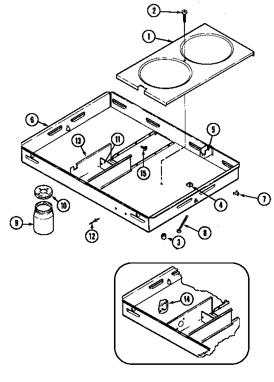 Jenn-Air C206W burner box assembly (c206) (c206) (c206-c) diagram
