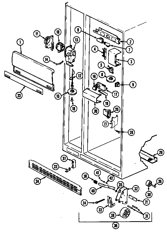 Maytag RSW24E0CAL/DM88A fresh food compartment diagram