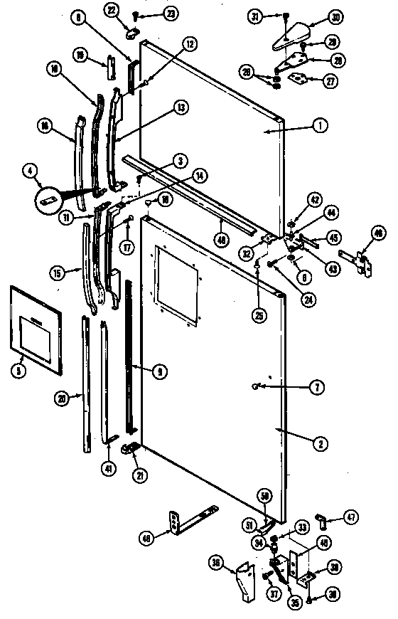 Maytag RTW22E0CAW/DH87C outer door diagram