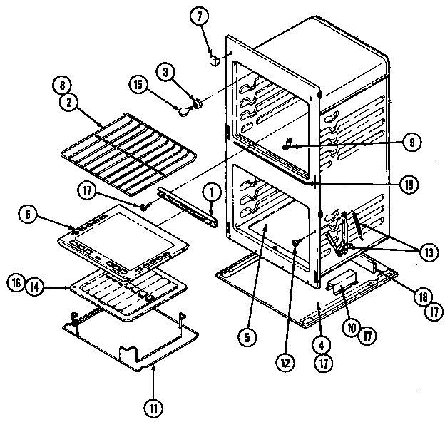 Maytag CWG3510BAB oven diagram