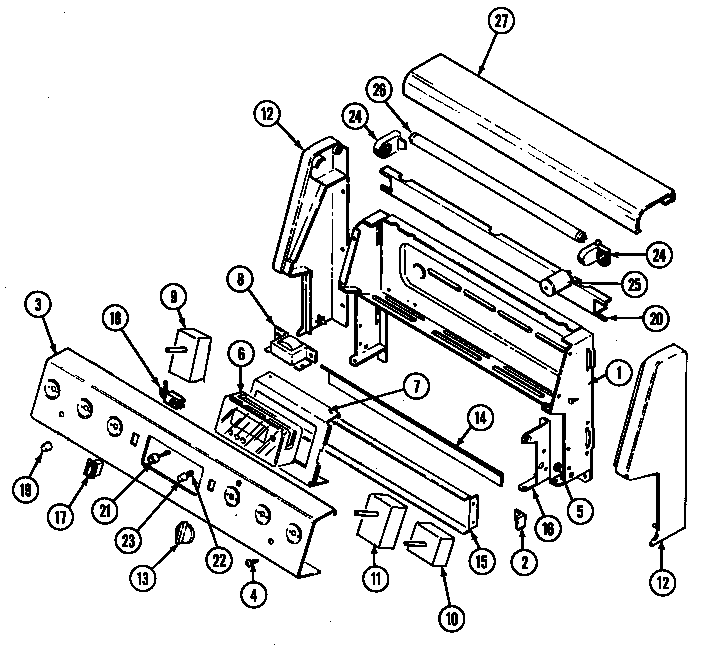 Maytag CRE7700ADL control panel (cre7700ade) (cre7700ade) diagram