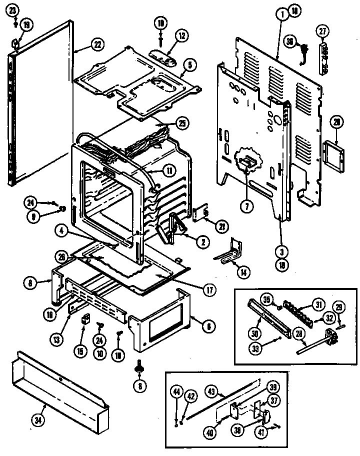 Maytag CRE7700ADL body diagram