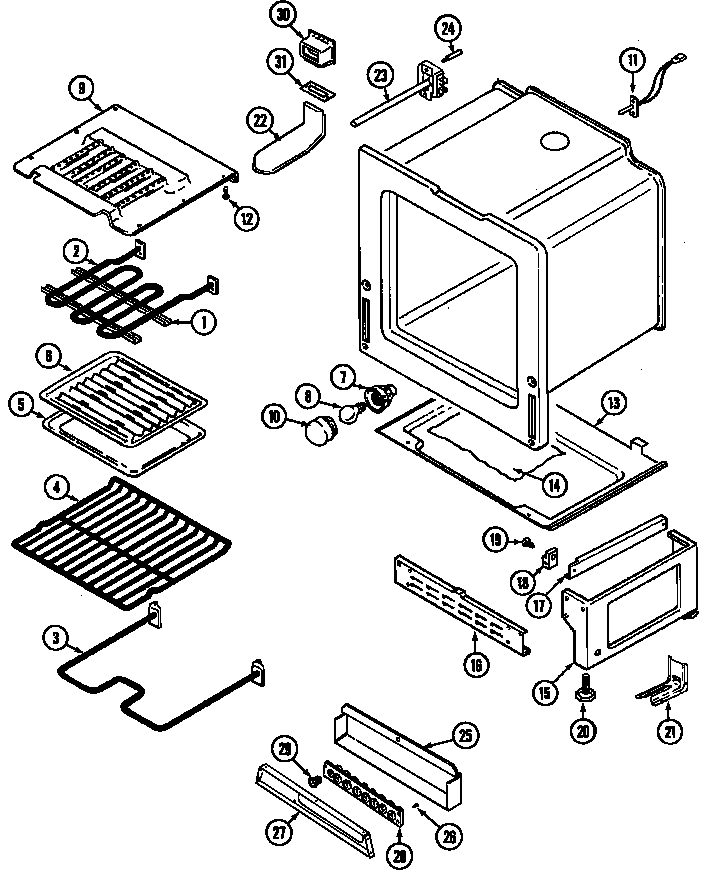 Maytag CRE9600ADL oven/base diagram