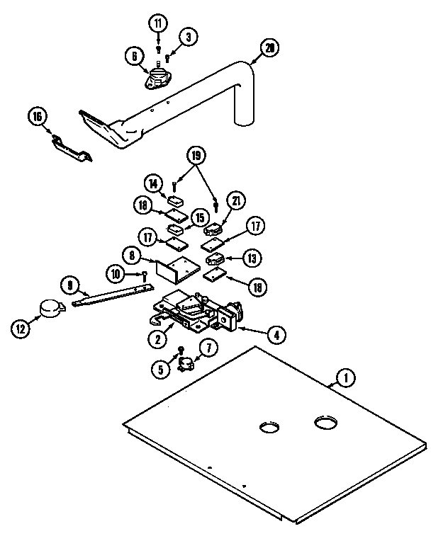 Maytag CCE6200ACB internal controls diagram