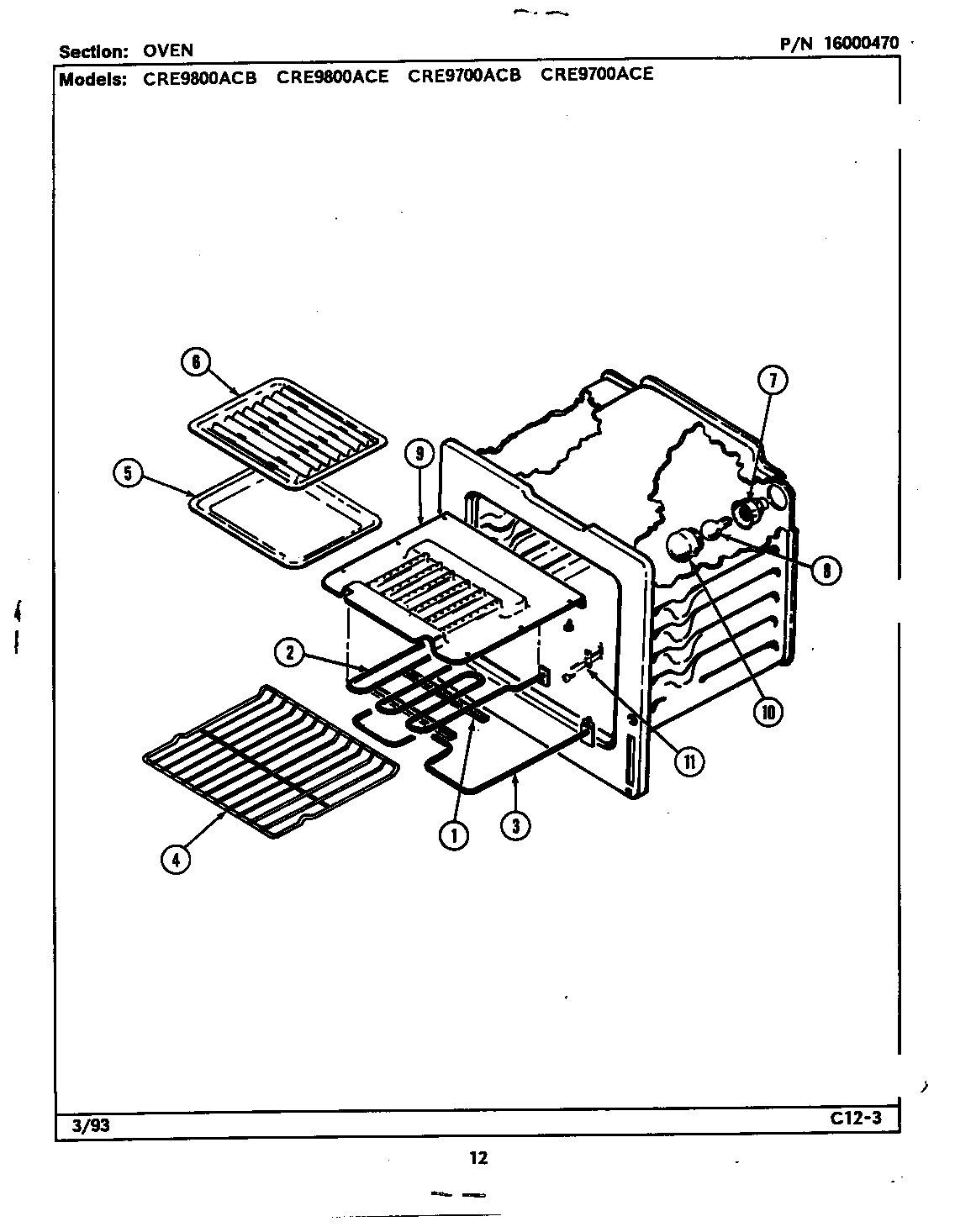 Maytag CRE9800ACB oven diagram
