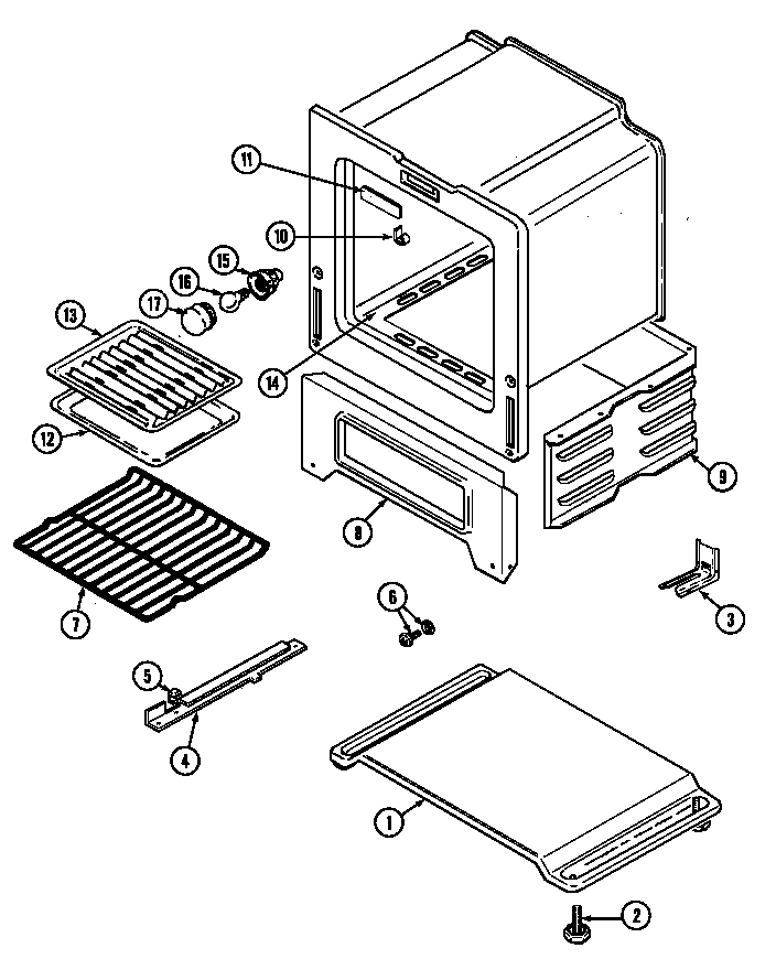 Maytag CRG7400AAW oven/base diagram