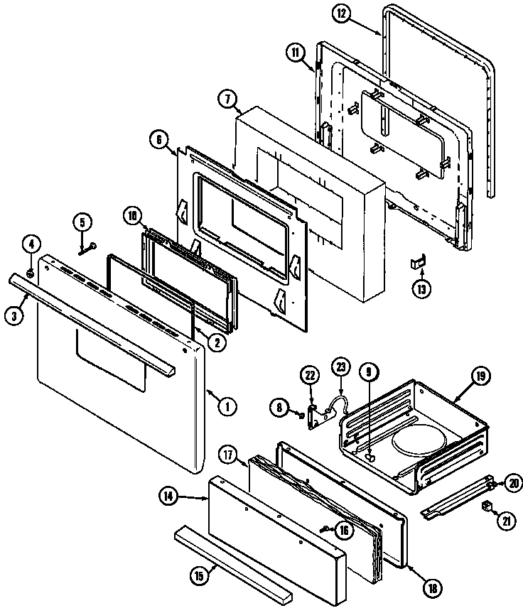 Maytag CRG7400AAW door/drawer (crg7400aa*) (crg7400aal) (crg7400aaw) diagram