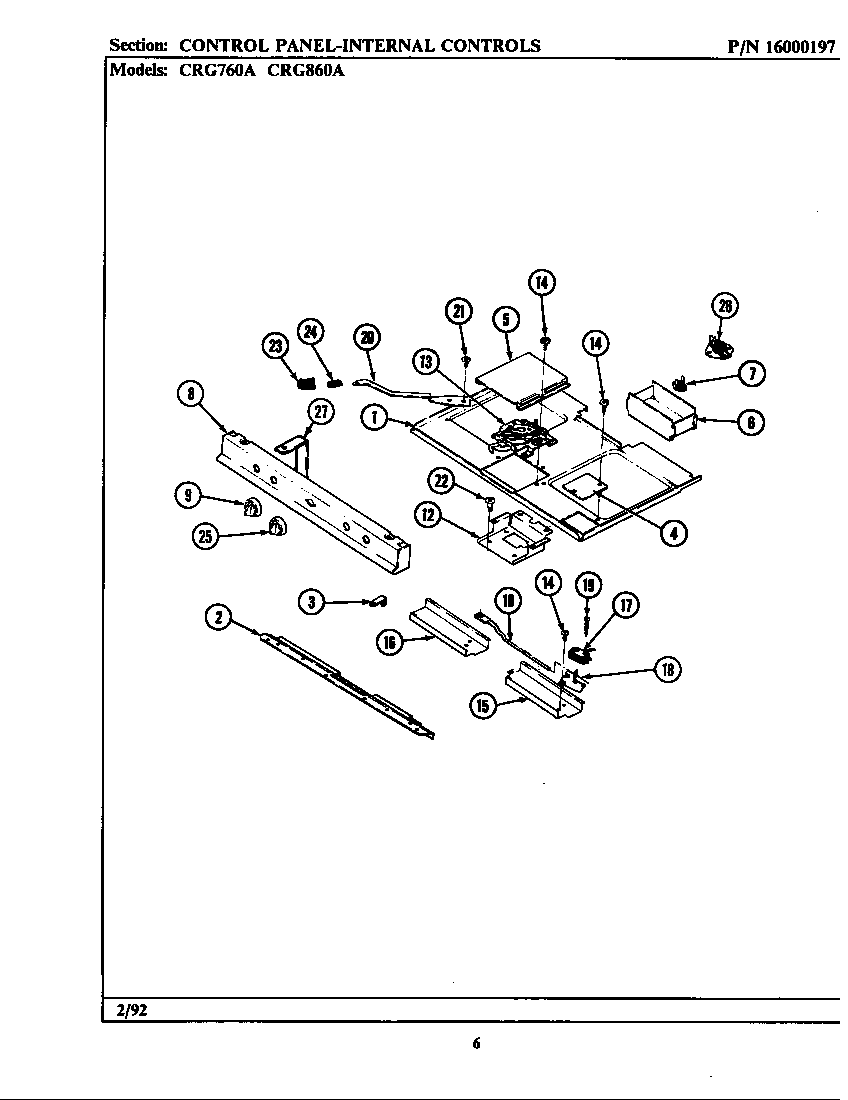 Maytag LCRG860 internal controls (*crg760a *crg860a) (bcrg860a) (crg760a) (crg860a) (lcrg760a) (lcrg860a) diagram